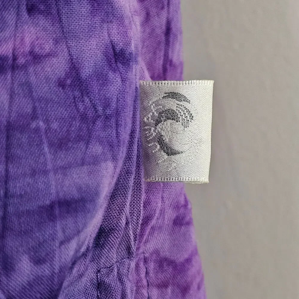 VTG ULUWatu of Bali Purple Tie Dye Crop Top Pants Set Sz Small Boho Hippie Beach